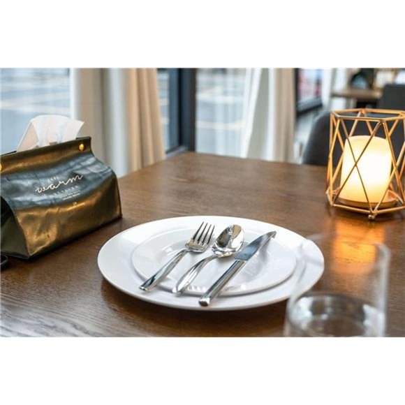 Plastic Plates Disposable 60 PCS,Heavy Duty 30 Dinner Plates & 30 Dessert Plates - Picture 5 of 7